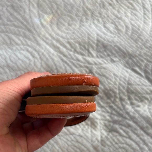 UGG Women's Black and Tan leather Sandals - Picture 4 of 6